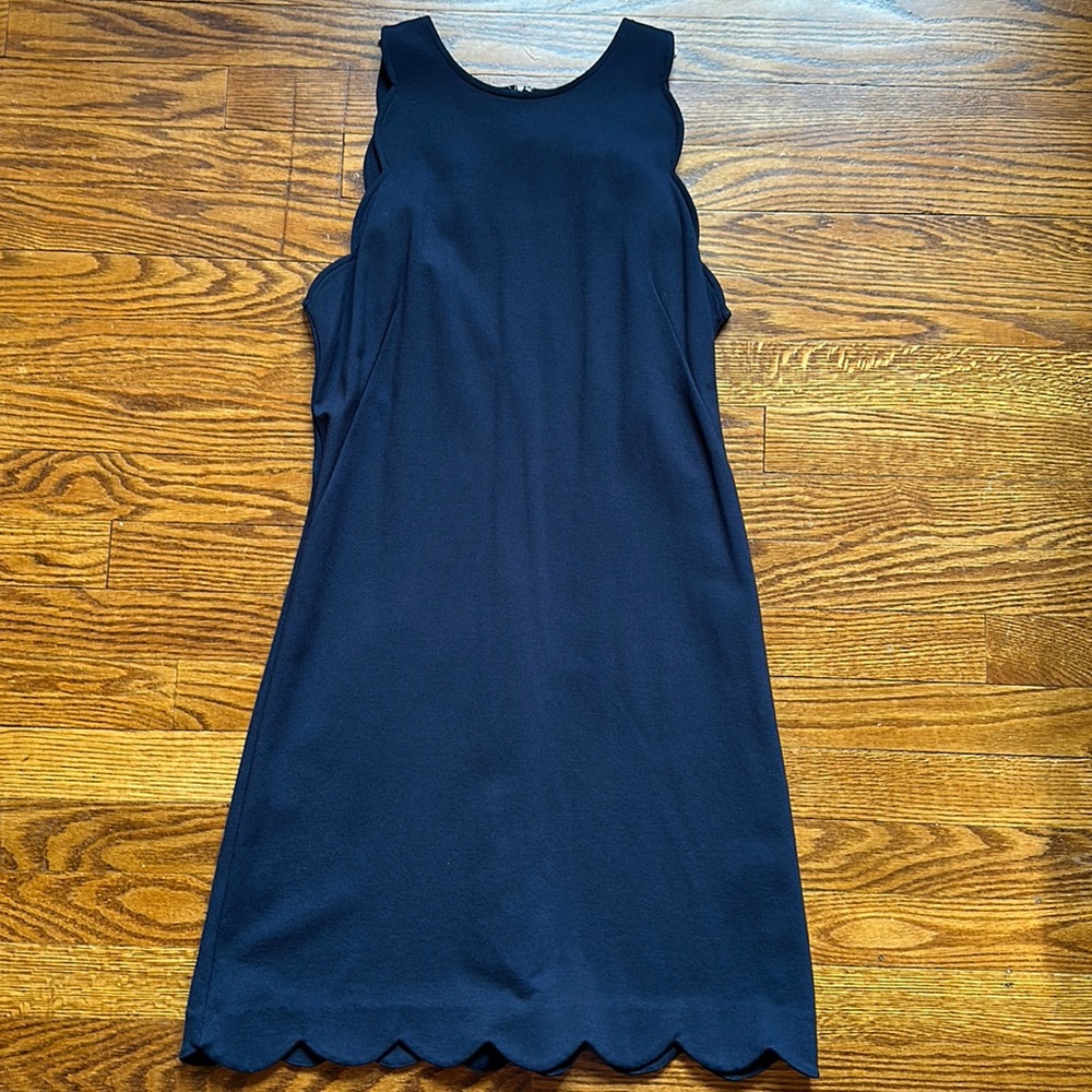 Vince Camuto Navy Blue Scalloped Dress